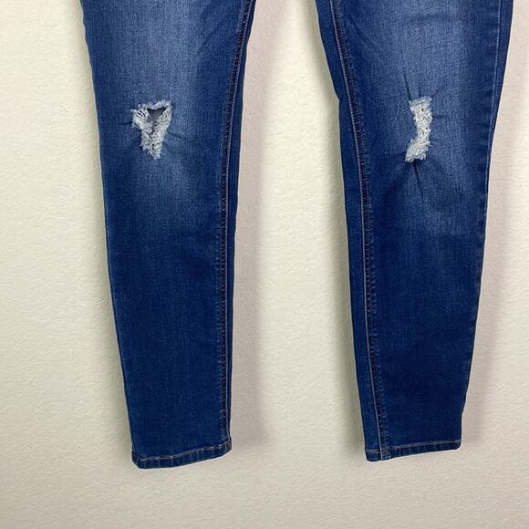 Kensie effortless ankle mid rise distressed jeans women’s 4 - Picture 4 of 13